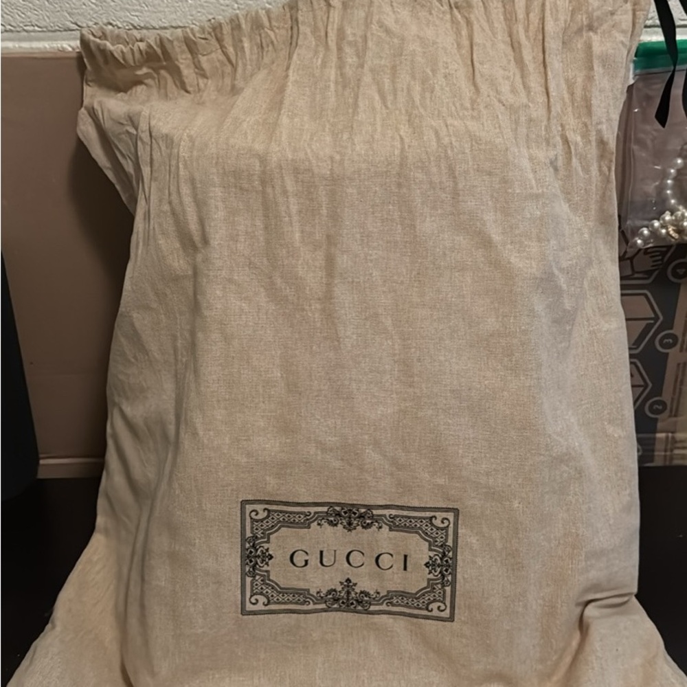 Gucci Monogram Beige and Brown Bag